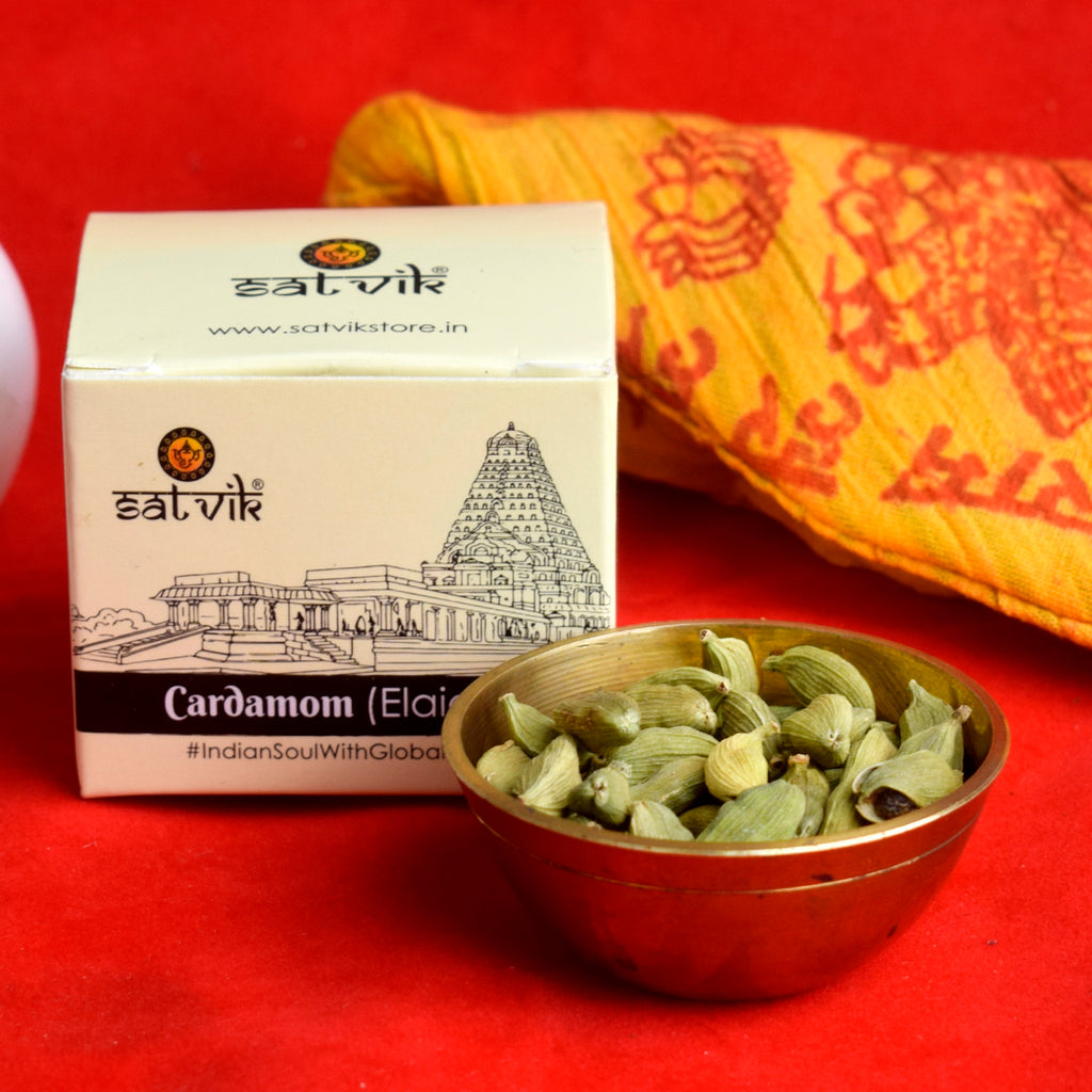 Buy cardamom Online | Pure Cardamom | Satvikstore.inCardamom (Elaichi)-10 Gm Puja Store Online Pooja Items Online Puja Samagri Pooja Store near me www.satvikstore.in