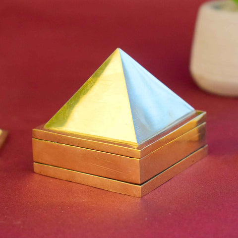Pure Brass Pyramid for Vastu Correction, Energy Healing & Meditation – Satvikstore.in India’s Largest Pooja Accessories Brand - www.satvikstore.in 