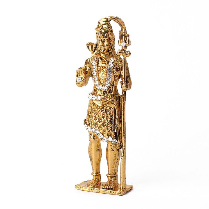 Standing Shiv Idol (Golden) Puja Store Online Pooja Items Online Puja Samagri Pooja Store near me www.satvikstore.in