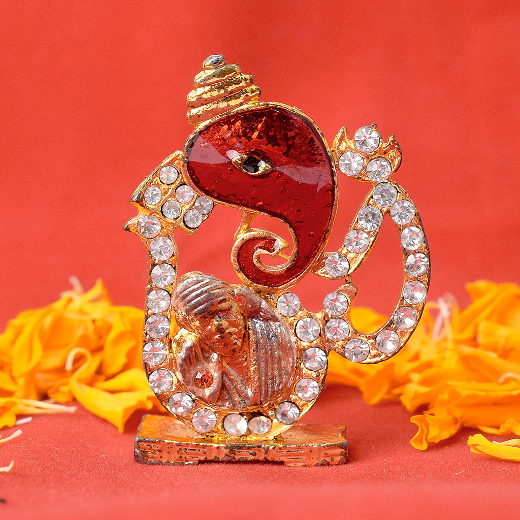 Om with Ganesh and Sai Baba Puja Store Online Pooja Items Online Puja Samagri Pooja Store near me www.satvikstore.in