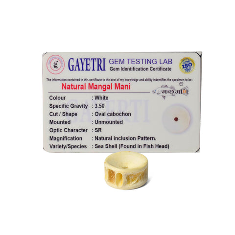 Polished reddish-brown Mangal Mani stone (Mangal Kata) placed on a pooja thali with diya and flowers for spiritual and astrological protection. India’s Largest Pooja Accessories Brand - www.satvikstore.in


