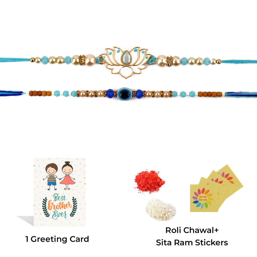 Browse our exclusive collection of Rakhi online 2023. Choose a stunning Rakhi set of 2 for your beloved brother, bhaiya, or bhai. Discover designer Rakhi and beautiful Rakhi options. Send Rakhi and Rakhi combos abroad with ease. Explore Indian Rakhi and find the perfect Rakhi gift at SatvikStore.in."