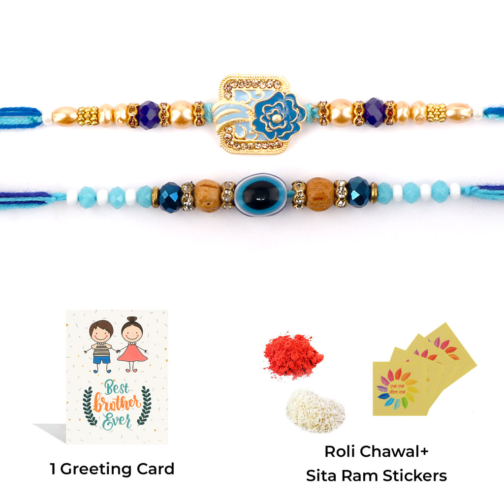 Explore our exquisite collection of Rakhi online 2023. Choose from a stunning Rakhi set of 2, perfect for brothers, bhaiya, and bhai. Shop designer Rakhi and beautiful Rakhi online to send Rakhi abroad. Celebrate with Indian Rakhi and find the perfect Rakhi gift at SatvikStore.in."