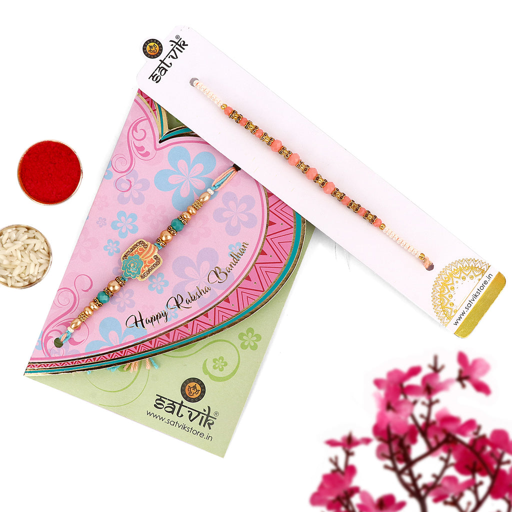 "Shop Satvik Rakhi Set of 2: Send Rakhi to India Online | Rakhi Gifts, Rakhi 2023, Indian Rakhi, Rakhi Online India, Rakhi Gift, Buy Rakhi Online"