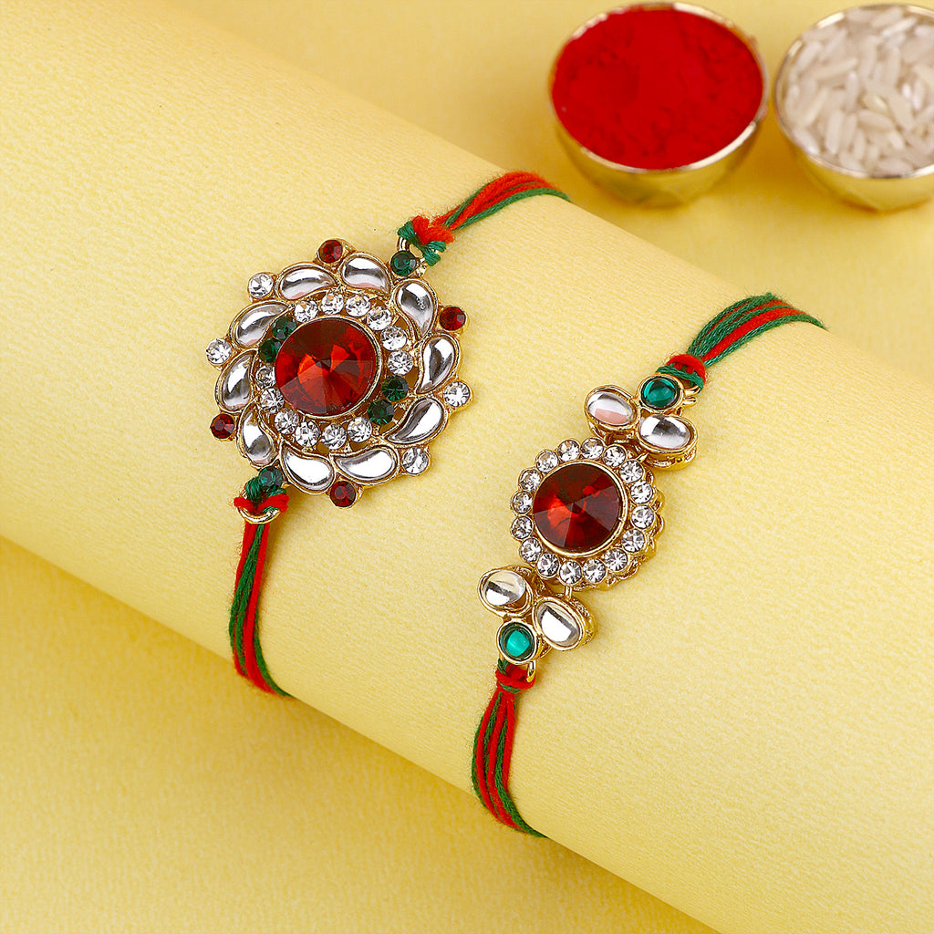 Shop Exquisite Designer Rakhi, Beautiful Couple Rakhi, and Latest Bhaiya Bhabhi Rakhi Online at Satvik Store - Send Rakhi with Style and Tradition!