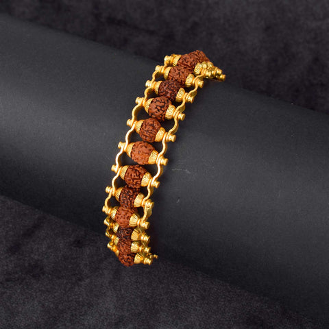 Gold Plated Rudraksha Bracelet with Premium PVD Coating – Authentic Spiritual Wristwear from Satvikstore.in
India’s Largest Pooja Accessories Brand - www.satvikstore.in 