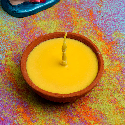 Satvik Pure Cow Ghee Akhand Jyot, crafted with natural cow ghee for 6 to 8 hours of continuous burning. Made of eco-friendly clay, perfect for spiritual pooja and rituals. India’s Largest Pooja Accessories Brand – www.satvikstore.in