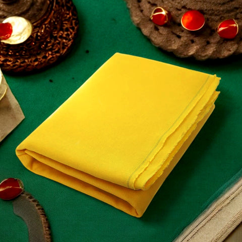 Yellow cotton cloth 1.25 meter for pooja rituals and deity wrapping – India’s Largest Pooja Accessories Brand – www.satvikstore.in

