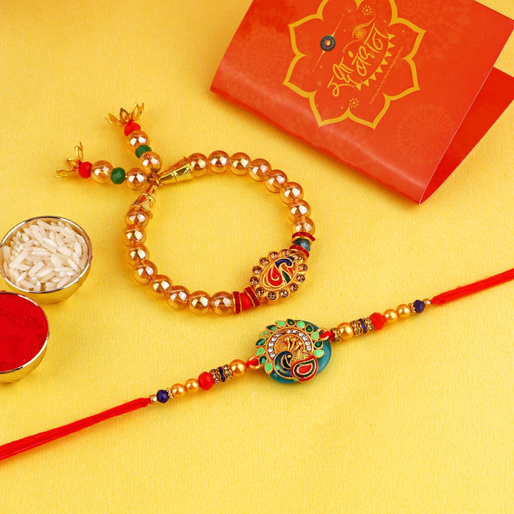 Shop Exquisite Designer Rakhi, Beautiful Couple Rakhi, and Latest Bhaiya Bhabhi Rakhi Online at Satvik Store - Send Rakhi with Style and Tradition!