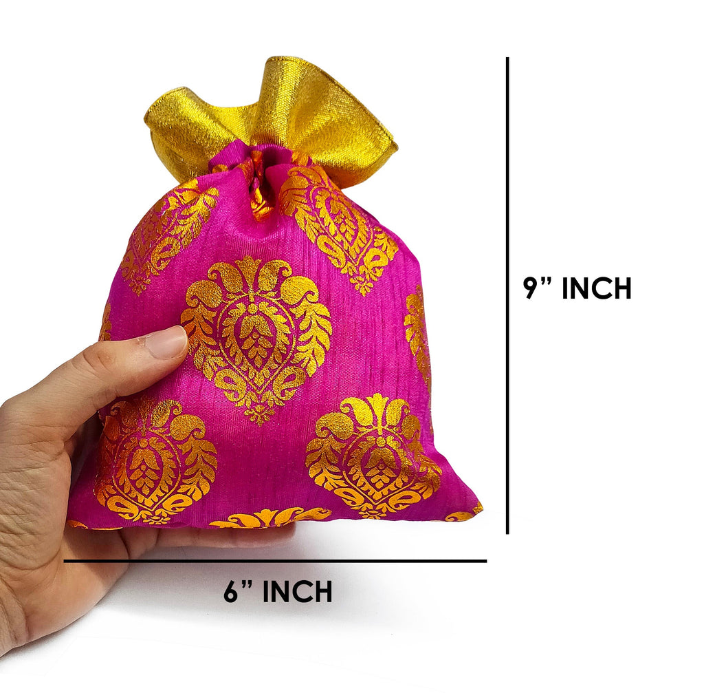 Handmade Designer Potli Dry Fruit Favour Pouches Puja Store Online Pooja Items Online Puja Samagri Pooja Store near me www.satvikstore.in