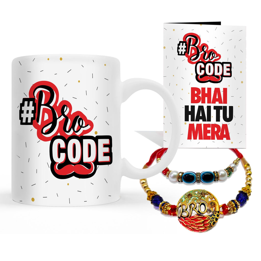 Rakhi with Mug Gift Combo Set Puja Store Online Pooja Items Online Puja Samagri Pooja Store near me www.satvikstore.in