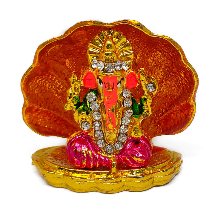 Ganesh Sea Shell Design Idol Puja Store Online Pooja Items Online Puja Samagri Pooja Store near me www.satvikstore.in