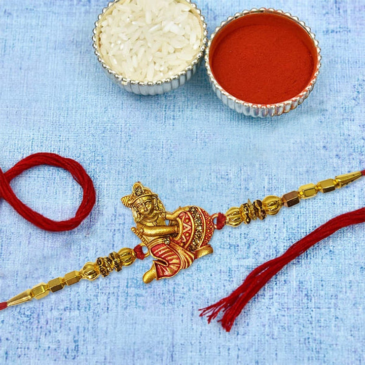 Rakhi with Tie Gift Combo Set Puja Store Online Pooja Items Online Puja Samagri Pooja Store near me www.satvikstore.in