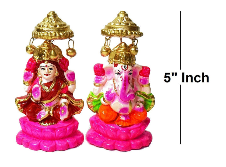 Lakshmi Ganesha Clay Statue Puja Store Online Pooja Items Online Puja Samagri Pooja Store near me www.satvikstore.in