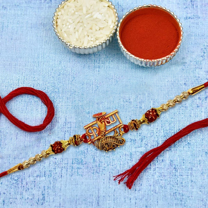 Rakhi with Tie Gift Combo Set Puja Store Online Pooja Items Online Puja Samagri Pooja Store near me www.satvikstore.in