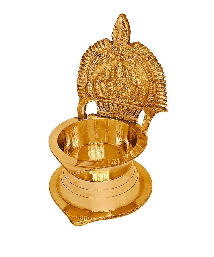 Brass Kamakshi Amman Diya (Medium) Puja Store Online Pooja Items Online Puja Samagri Pooja Store near me www.satvikstore.in