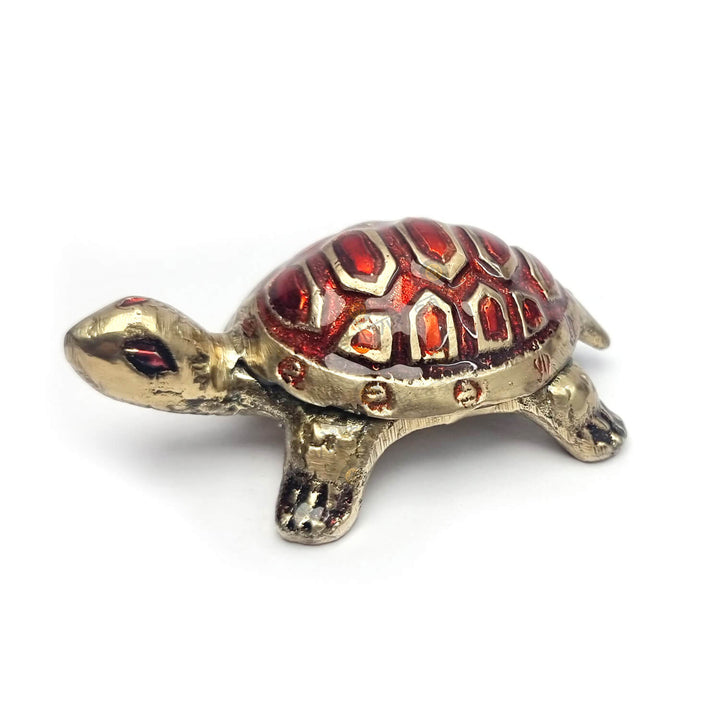 Brass Colored Turtle with Nakashi Plate/Tray Puja Store Online Pooja Items Online Puja Samagri Pooja Store near me www.satvikstore.in