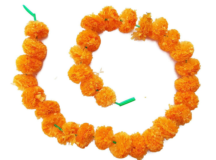 5 Feet Long Marigold Garland For Home Decoration Puja Store Online Pooja Items Online Puja Samagri Pooja Store near me www.satvikstore.in