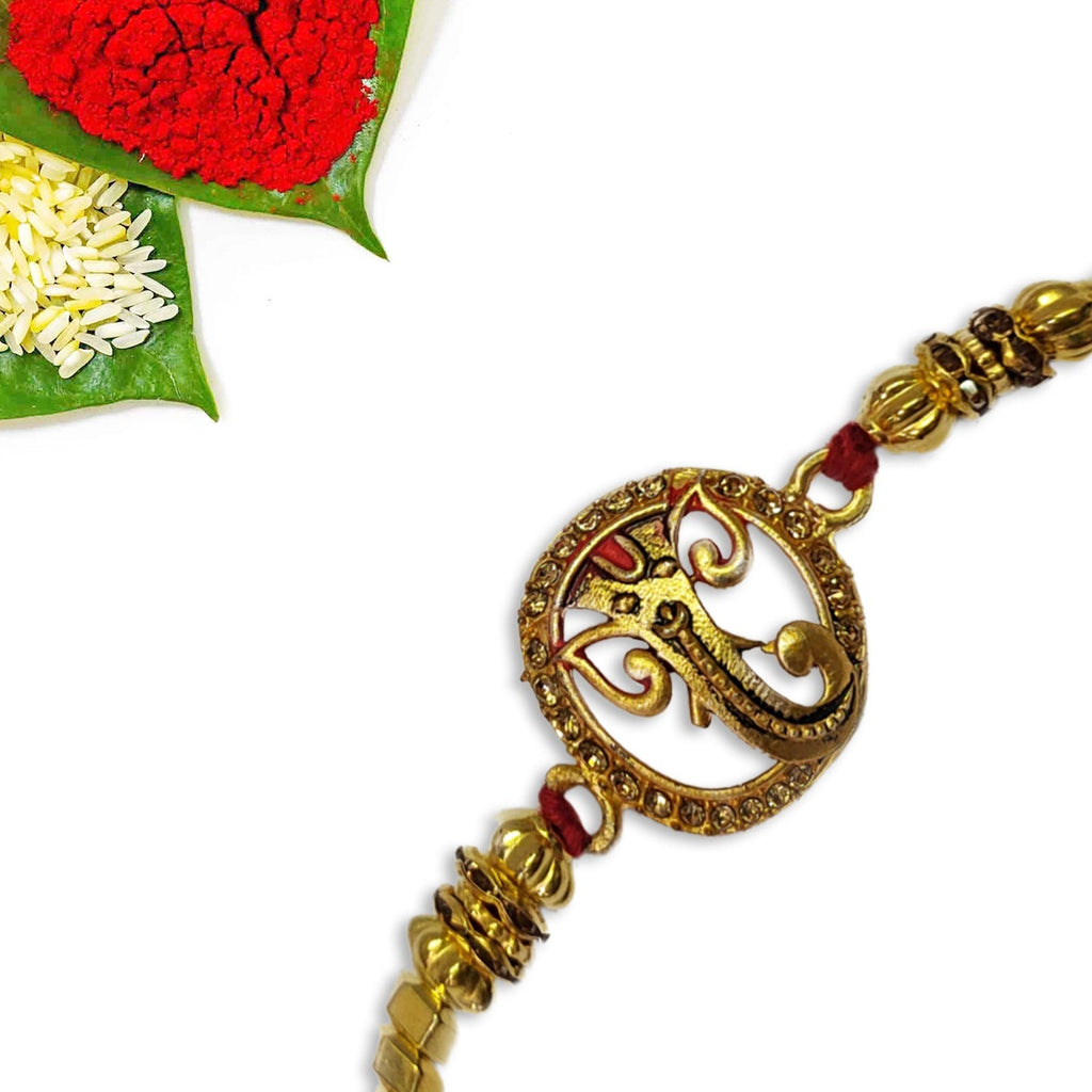 Rakhi with Tie Gift Combo Set Puja Store Online Pooja Items Online Puja Samagri Pooja Store near me www.satvikstore.in