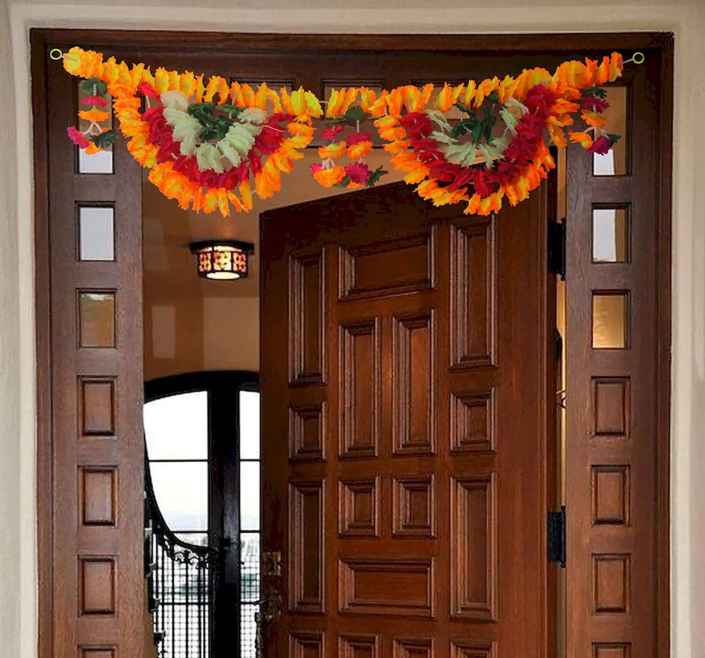 Beautiful Artificial Flower Bandarwal for Door Decoration Floral Toran (Design-8) featuring vibrant artificial flowers, perfect for adding a festive and traditional charm to your door entrances during celebrations. India’s Largest Pooja Accessories Brand – www.satvikstore.in

