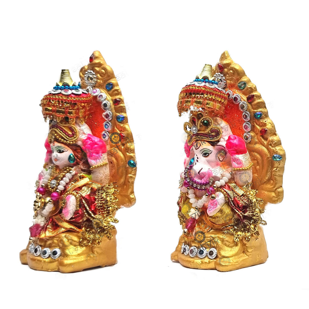 Lakshmi Ganesha Traditional Clay Statue Puja Store Online Pooja Items Online Puja Samagri Pooja Store near me www.satvikstore.in