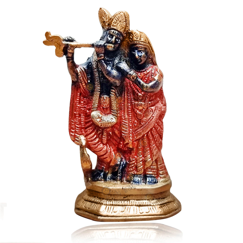 Brass Radha Krishna Idol Puja Store Online Pooja Items Online Puja Samagri Pooja Store near me www.satvikstore.in