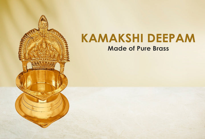 Brass Kamakshi Amman Diya (Large) Puja Store Online Pooja Items Online Puja Samagri Pooja Store near me www.satvikstore.in