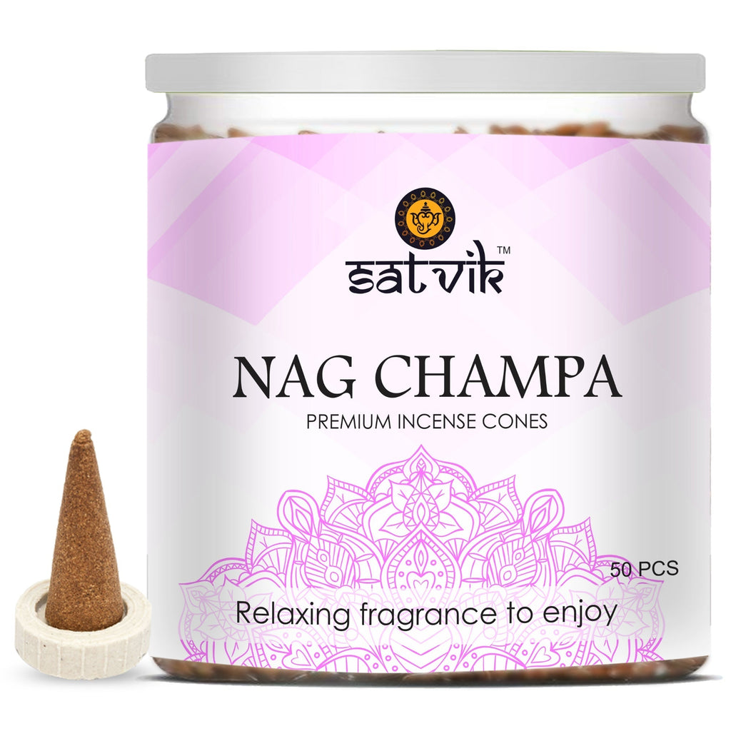 Nag Champa Incense Cone (2 Inch) Puja Store Online Pooja Items Online Puja Samagri Pooja Store near me www.satvikstore.in